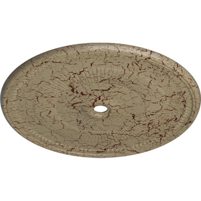 Endurathane Nevio Ceiling Medallion, 51 1/8"OD x 3 5/8"ID x 1 1/2"P (Fits Canopies up to 4 3/4"), Hand-Painted Gobi Desert Crackle Finish