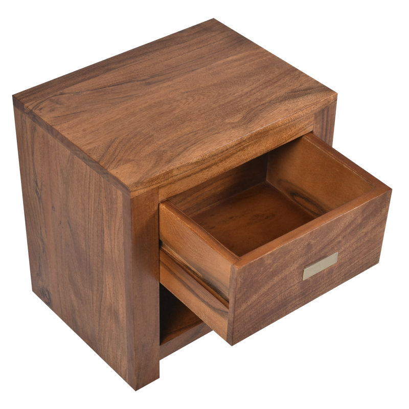 Aarons 40cm W Solid Wood Bedside Table
