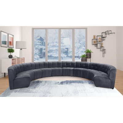 Jedson Velvet Sectional Symmetrical