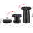 Folding Camping Stool, Square Collapsible Portable Stool with Elastic Seat Cushion& Adjustable Nylon Bag, Telescoping Foldable Stool, Black