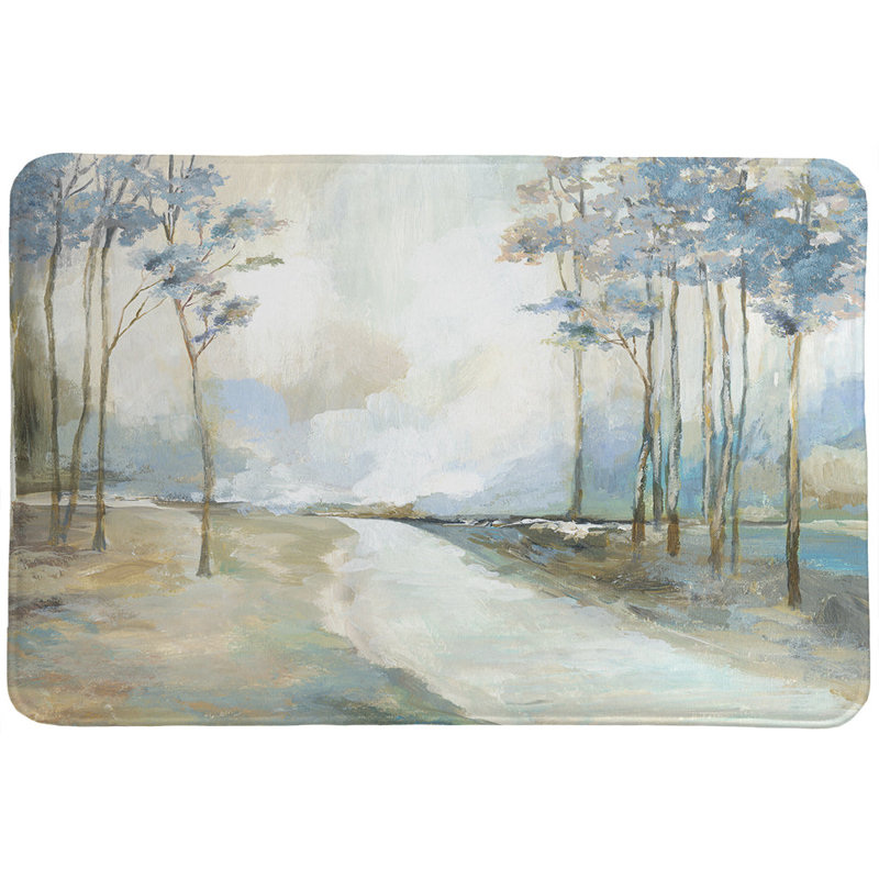 Cumi Blue Path Home Memory Foam Rug By Laural Home