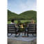 Chaise berçante en métal avec coussins Malia