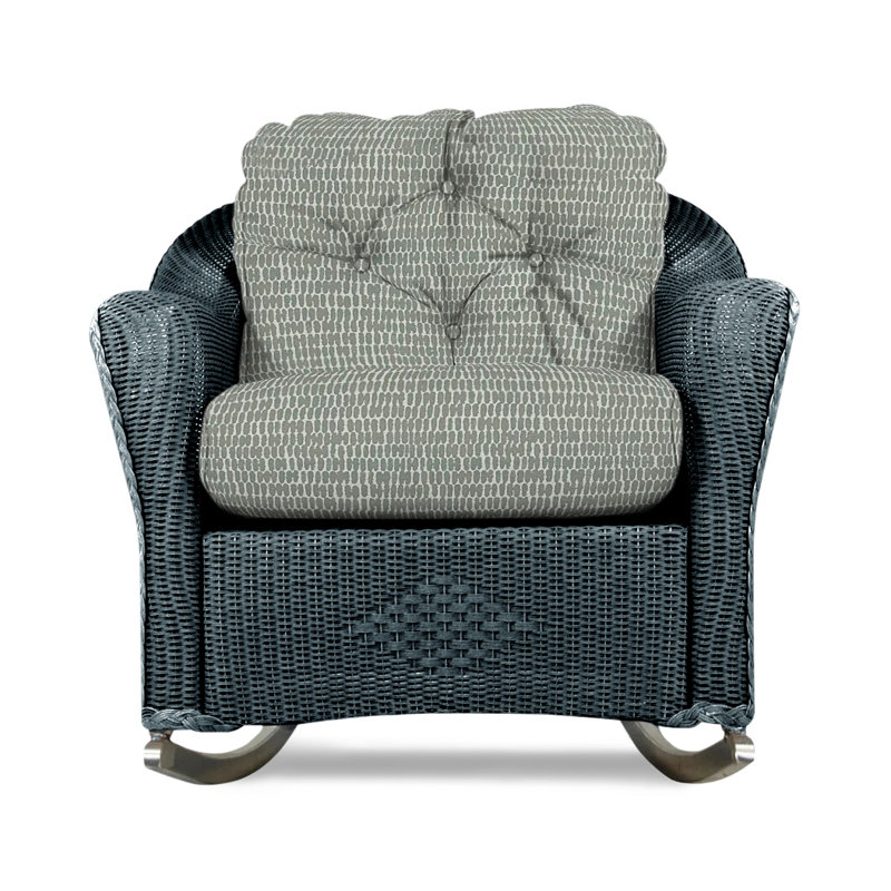 Reflections Outdoor Rocker Chair, Flagship Lapis Sunbrella®, Denim Blue