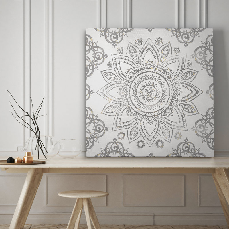Mandala Sunburst, impression, H 16 po x l 16 po x P 1,5 po, Toile tendue