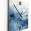 Horloge murale abstraite en métal bleu et blanc-617563718