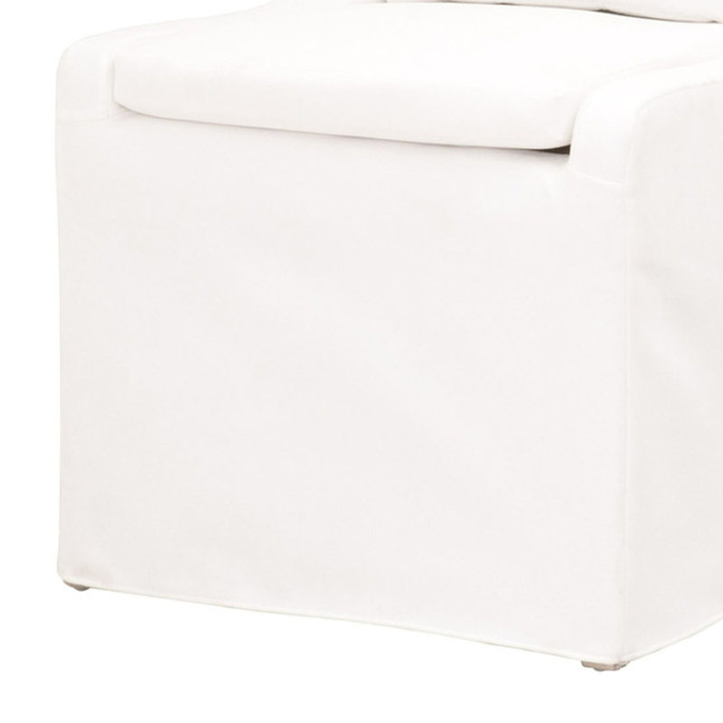 Chaise parsons en tissu Colette en blanc