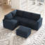 Canapé de rangement modulaire en L Aubade avec repose-pieds amovible-805846005