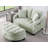 Accent Chair With Storage Semicircular Ottoman-1508179022