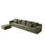 Canapé modulaire surdimensionné avec repose-pieds Corduroy-1096637070