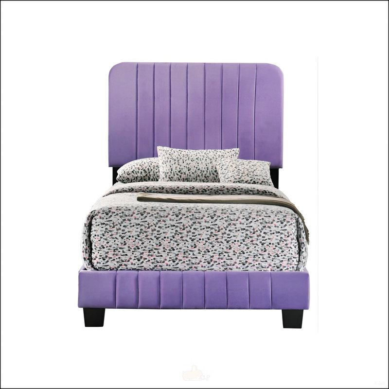Sleek Contemporary  Bed, Twin, Purple