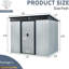 Rangement extérieur en métal de 8 pi x 6 pi avec portes verrouillables-126422911