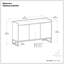 Buffet industriel 3 portes avec tablette de rangement et base en métal Milverton