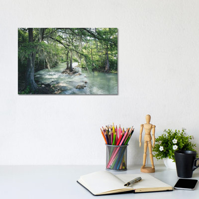 Comal River Gruene Texas, reproduction de giclée sur toile tendue avec châssis