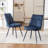 Modern Chenille Upholstered Dining Chairs Armless Side Chairs With Metal Frame For Kitchen Dining Room-155127100-155127102