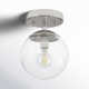 Kalita Single Light Glass Flush Mount