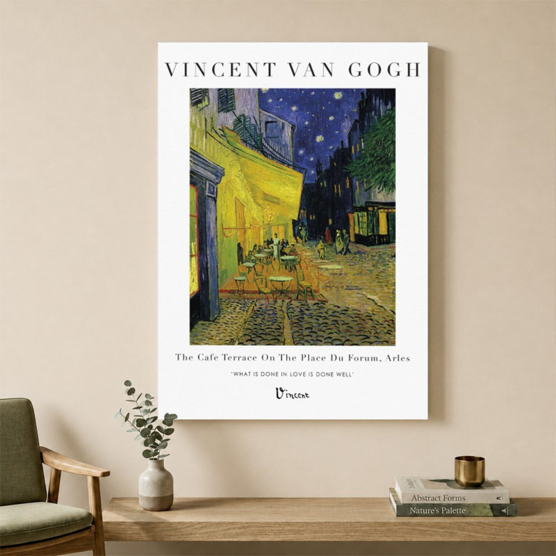 Exhibit - Place par Vincent Van Gogh - Impression sur toile, 48" H x 36" W, Ne s’applique pas