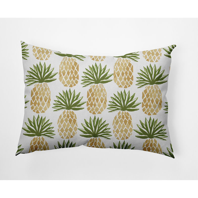  Pineapple Rectangular Pillow Cover & Insert, Green