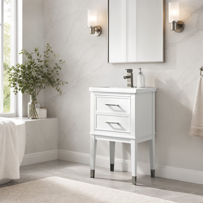 Ensemble de meuble-lavabo simple 20 po Deon, Blanc