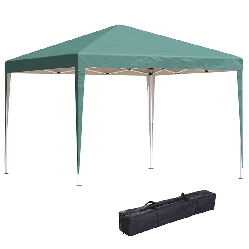 Verde 3 x 3M Garden Pop Up Gazebo Height Adjustable Marquee Tent, Green