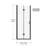 Heavy - Duty Zinc Alloy Handle 30"x 72" Pivot Glass Shower Door, Adjustable Width, 180° System, Water Sealing Hinges And Seal Black Finish 1/4 Inch (6mm) Tempered Clear Glass, Reversible