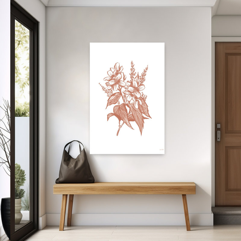 Fleurs sauvages I, art contemporain, H 60 po x l 40 po
