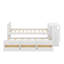 Lit plateforme simple en bois avec bureau et tablette de rangement-1408849612