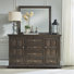 Ensemble de commode 6 tiroirs avec miroir Temple Cloud