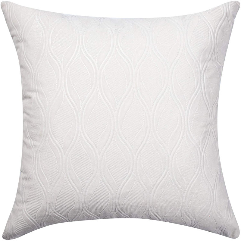 Housse de coussin carré en velours, Crème
