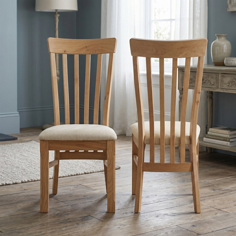 Racquel Farah Upholstered Dining Chair, Oak
