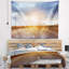 Tapisserie de polyester droit en bleu ciel avec accessoires suspendus inclus-28490270