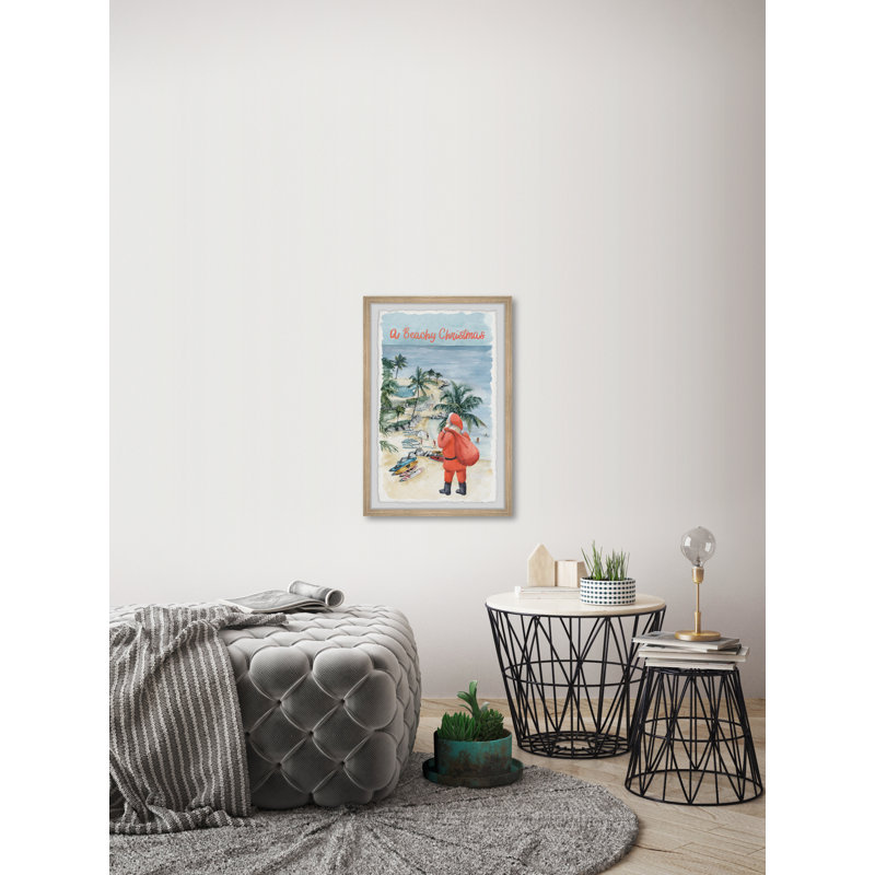«Meet Santa», reproduction encadrée, H 45 po x l 30 po x P 1,5 po