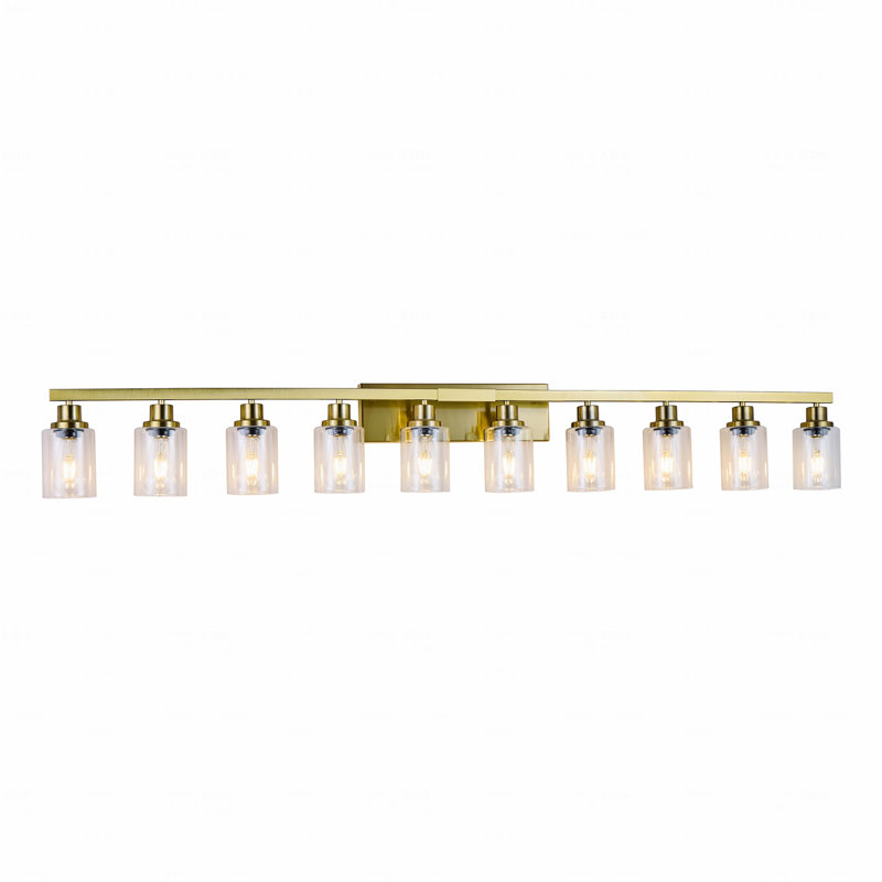 Luminaires de salle de bain 10 lumières dorées, Cuivre