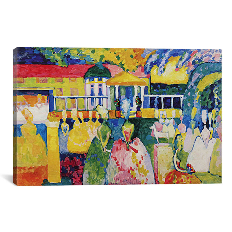 «Crinolines» par Wassily Kandinsky, reproduction d'art sur toile, H 8 po x l 12 po x P 0,75 po, Toile tendue, Pas de tapis