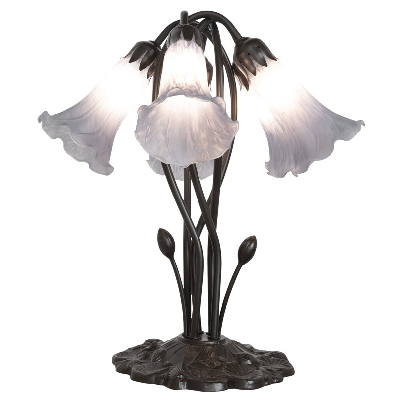 Tiffany Table Lamp, Gray, In-Line
