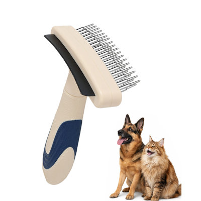 Fido Fave 2-in-1 Undercoat Rake + 360 Rotating Detangling Comb, Deshedding & Dematting Dog Grooming Comb