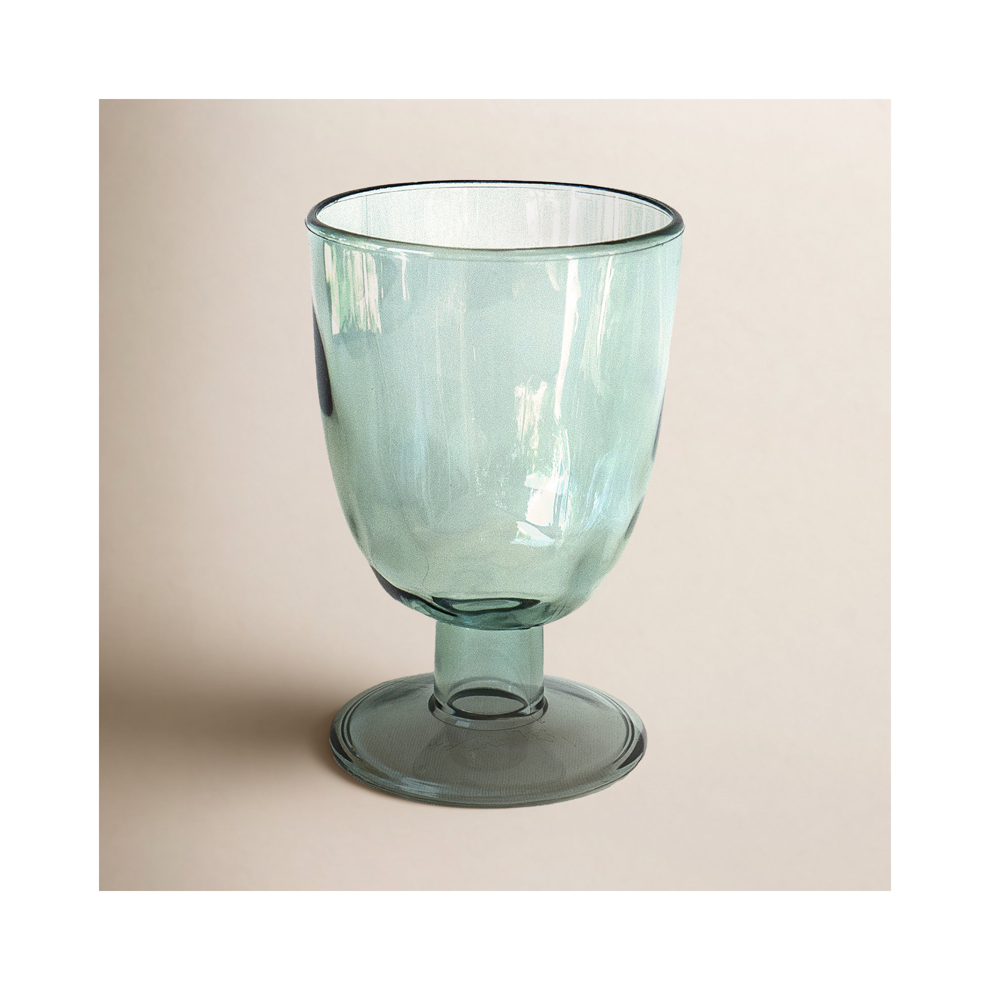 Vaughan 14oz. Acrylic Drinking Goblet Glassware Set, Green