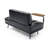 55"Inch Width Modern End Of Bed Bench,Black Faux Leather Upholstered With Side Table, 360-Degree Swivel Tray Couch,Entryway Ottoman,Window Bench With  Metal Legs For Bedroom, Living Room-1982082793
