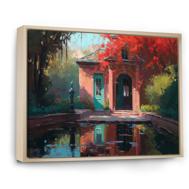 Impression sur toile, "Country campagne charmante I", H 12 po x l 20 po x P 1 po, Cadre naturel flottant