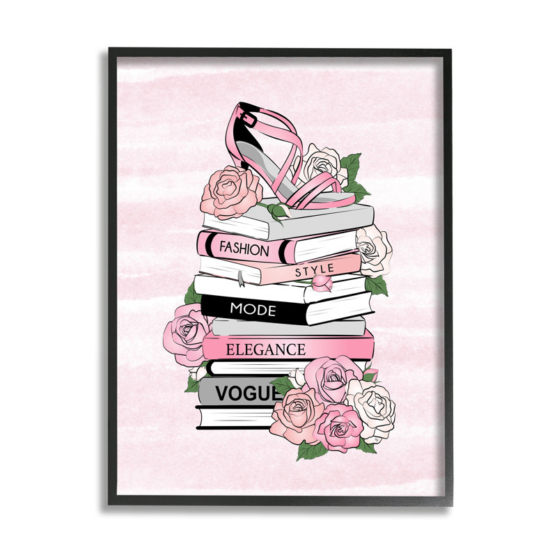 "Fashion Style Elegance" par Glamourous, H 24 po x l 30 po, Giclée encadrée noir minuit