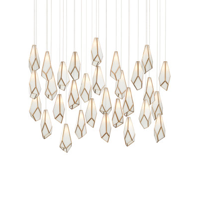 Luminaire suspendu 30 lumières Glace White