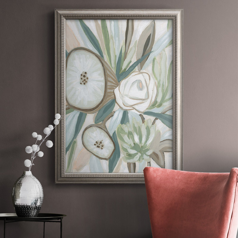 «Sage Bouquet II», peinture sur toile encadrée, L 16 po x H 20 po