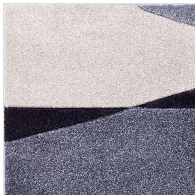 Ceion Segment Blue/Grey Area Rug, Rectangle 120 x 170cm