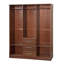  Armoire-penderie à 100% en bois massif avec miroir, tiroirs et tablettes réglables Aveah-43566245