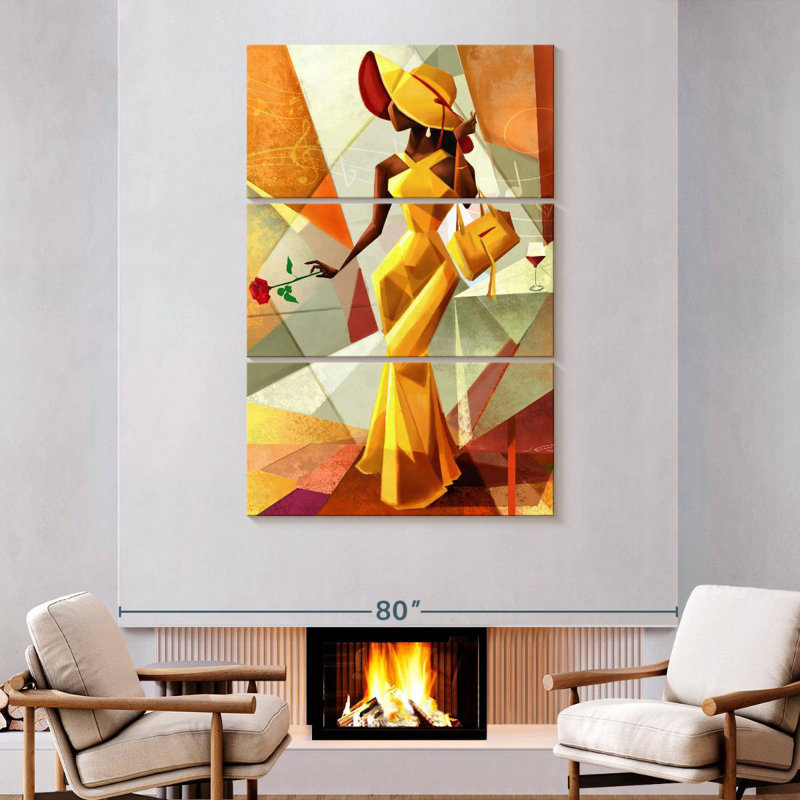 Shuttleworth Night Out In Yellow, 74" H x 48" W