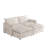 Wellfleet Corduroy 2-Seater Sectional Sofa with 2 Movable Ottomans-111655556