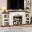 Meuble télé avec foyer électrique et rangement Farmhouse