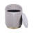 Two-Toned Ottoman with Storage or Vanity Stool, Taupe