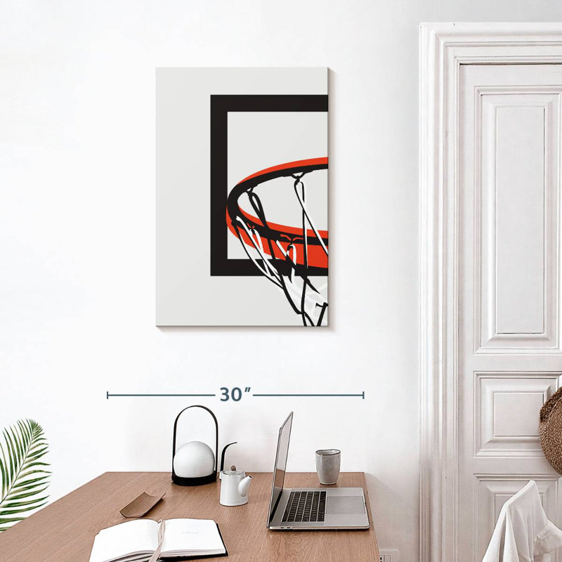 Demi-panier de basketball Sireci, H 30 po x l 20 po