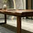 Tan Rectangular Solid Wood Dining Table-1322155848