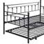 Lit de jour moderne avec couchette - agencement de couleur noire, structure en métal pour la durabilité, meuble peu encombrant, endroit de sommeil calme et stable, instructions d'assemblage faciles, pas de sommier tapissier nécessaire, 250/350